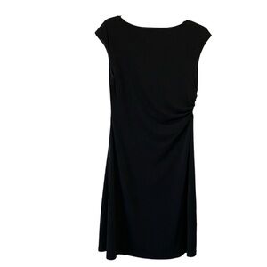 Connected Petite Black Ruched Dress - Size 10P (NWT)